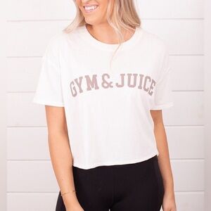 Z supply GYM AND JUICE CROP TOP SHIRT XS BRAND NEW